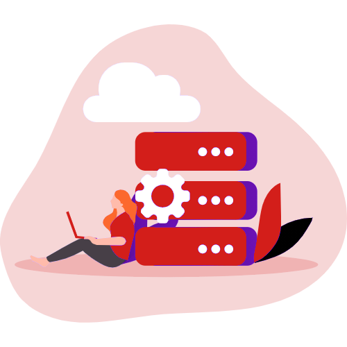 cloud hosting illustration